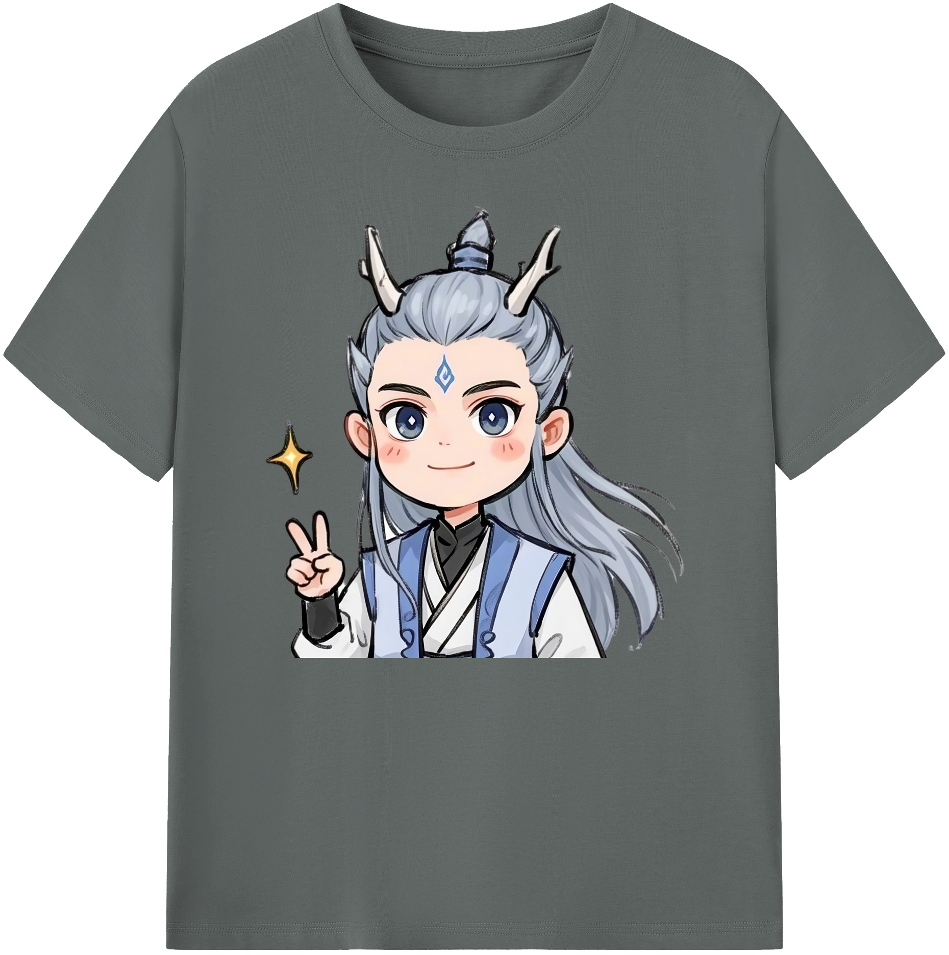 （画像用） Ne Zha 2 ナタ 魔童の大暴れ 綿100％ メンズ半袖Tシャツ｜肌触りやわらか＆通気性